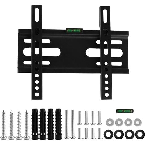Support Mural TV, Support Television Mural pour Téléviseurs Écrans et Incurvés LED/LCD/OLED de 14-42 Pouces TV Murale, Support Vesa 200x200 mm, Capacité de 25 kg (1/5)