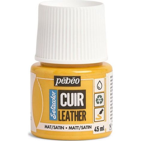 Peinture cuir - PEBEO - Setacolor - Jaune Tournesol - 45 ml - Acrylique (1/2)