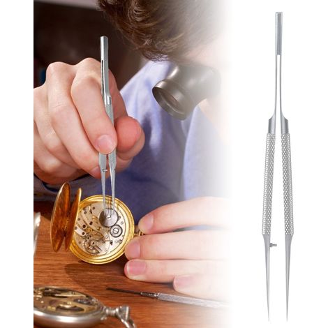 Pince de réparation à pointe fine de 0,15 mm, accessoire antimagnétique pour microscope, empreinte digitale, ligne de pêche à la mouche (1/5)
