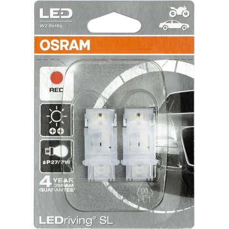 OSRAM LED Retrofit P27/7W 3548R - Rot Bremslicht - E-geprüft (2 Stück) (1/2)