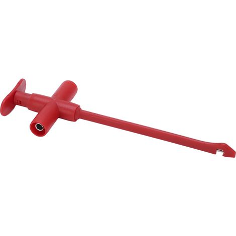 Pince de test de perforation J.30022 avec fiche banane de 4 mm, outil universel de réparation et de test, compatible avec les multimètres (rouge) (1/5)