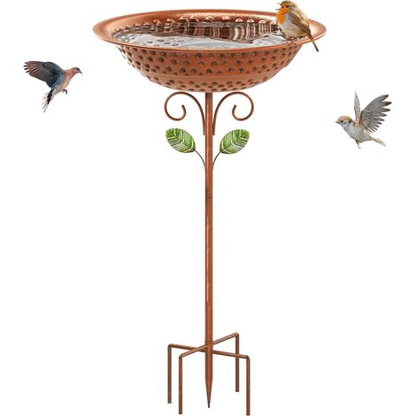 Bain d'oiseaux pour Extérieur Abreuvoir Oiseaux, Mangeoire Exterieur, Design Antique Abreuvoir Oiseaux pour Sauvage Décoration Jardin (A) (1/5)