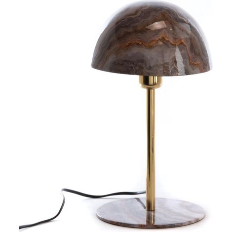 Amadeus - Lampe Basile marron marbré 36 cm (1/2)