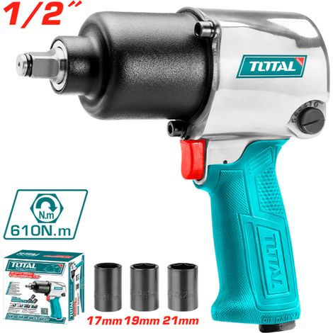 AVVITATORE PNEUMATICO PISTOLA AD ARIA IMPULSI 1/2″ 610Nm TOTAL (1/5)