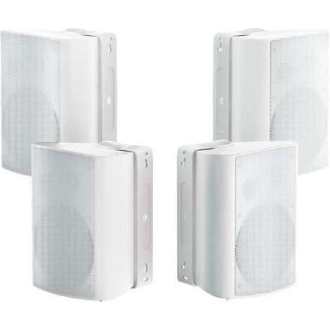 6,5 Pouces Bluetooth Enceintes d'extérieur - d'extérieur 800W Haut - Parleur d'extérieur Source boîte d'amplificateur stéréo idéal pour terrasse extérieure Jardin Veranda (4 parleurs Blanc) (1/5)