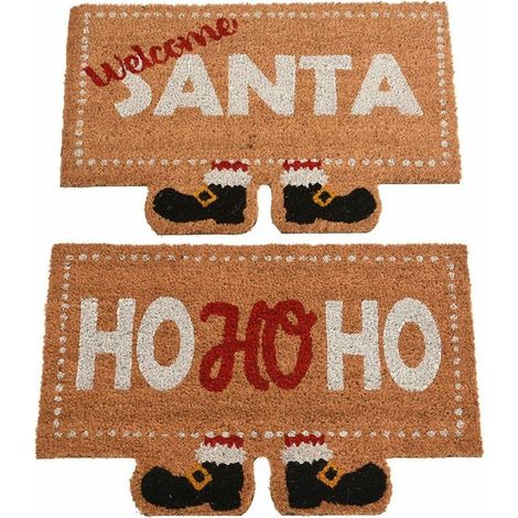 Weihnachtsfußmatte Generic Motiv Weihnachtsmann 60x40 cm Kokosfaser