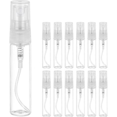Juego de 13 botellas pulverizadoras de 5 ml, vacías, mini botellas recargables, ideales para el hogar y los viajes, de vidrio, 14 x 78 mm. (1/5)