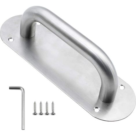 Poignée de porte coulissante en acier inoxydable très résistant pour pour les portes de grange portes de placard abris de jardin portails de clôture (200mm x 65mm)