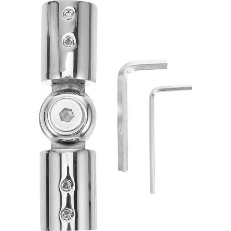 Connecteur coudé articulé robuste pour tringle à rideaux (1/4)