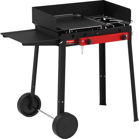 BARBECUE CARRELLATO A GAS 'COMBINATO' cm. 71 x 48 x 69 (L x P x H) - FERRABOLI