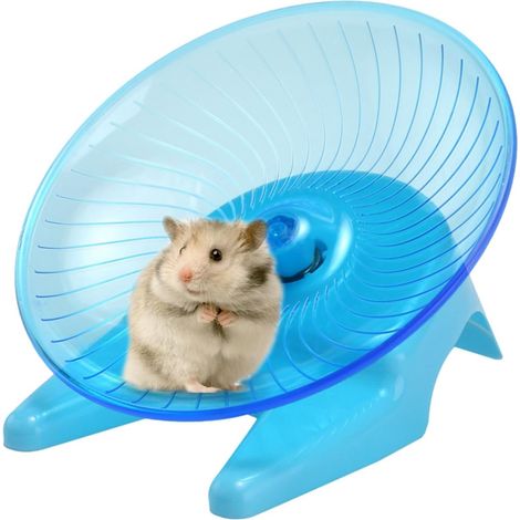 Roue d'exercice pour Hamster Roues silencieuses pour Hamsters avec Bases Stables Décor d’Habitat Animal pour Hamsters, Lapin au Miel, gerbilles à Grosse Queue, Hamster Nain