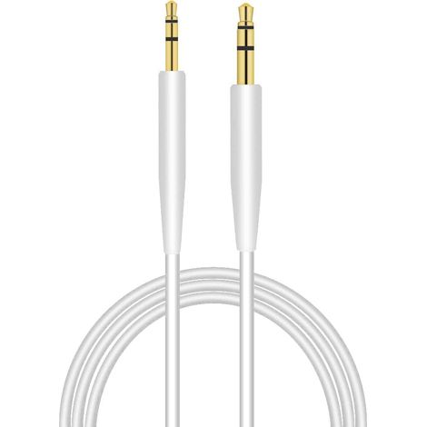 1 Câble audio jack, connecteur 3,5mm vers 2,5mm, plaqué or, matériau TEP, longueur 125cm, pour casque Bose