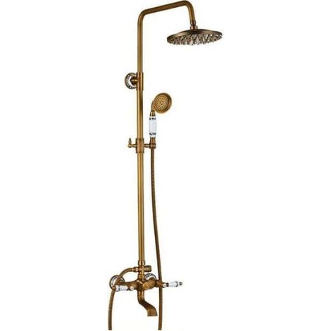 3-Wege-Badewannenarmatur Zweihebelmischer FLORINA altgold (1/5)