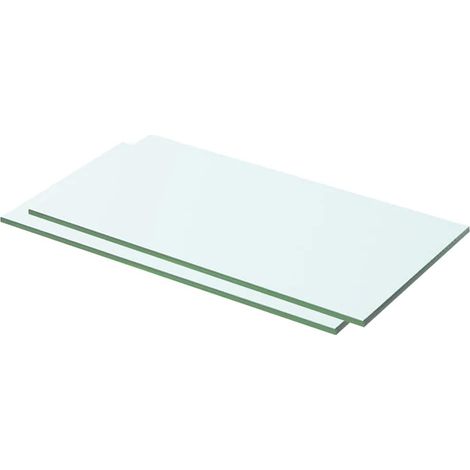 Estantes 2 unidades panel de vidrio transparente 50x20 cm vidaXL