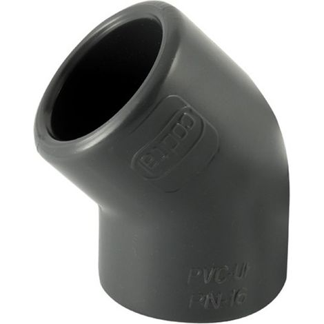 Raccord PVC pression - Coude 45° PVC pression à coller FF Ø75