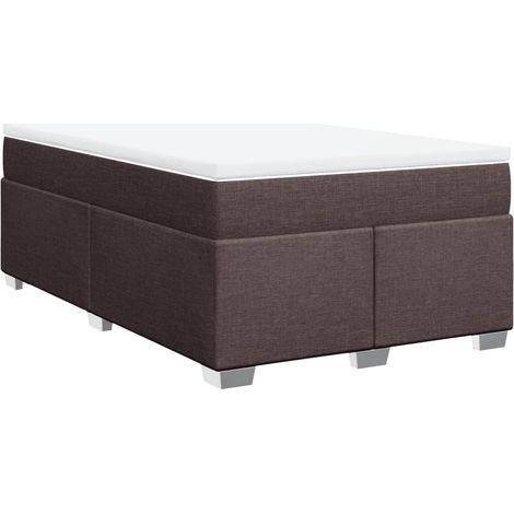 Maison Exclusive - Giroletto a Molle con Materasso Marrone Scuro 120x190cm Tessuto (1/5)