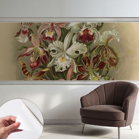 Papier peint adhésif décoratif pour chambre et salon Design moderne à poser facilement Élégance florale 250x104 cm (1/5)