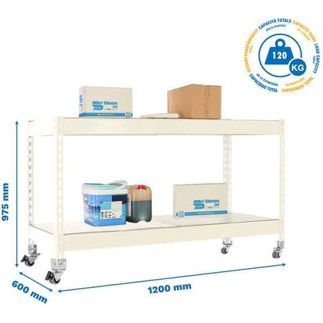 Estanteria 975x1200x600 SIMONFORTE MOB. 1206/2 METAL 900 BLANCO/GALVA marca SIMONRACK (1/2)