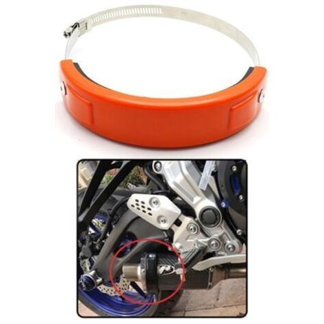 (couleur orange)Tuyau Echappement Couvercle Protection 100mm-160mm Universel Moto (1/5)