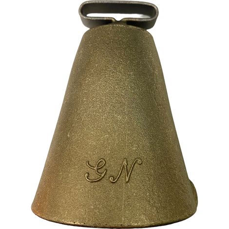 CAMPANA OVALE N.5 OTTONE 42x57mm ANIMALI MUCCHE BOVINI CAMPANACCIO DFL
