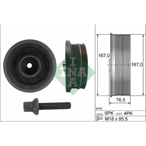 Kit de poulies, vilebrequin INA 544 0082 20 BMW 11237787304 11237790921 7787304
