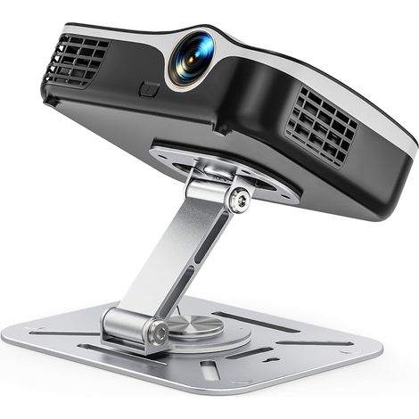 Support de Projecteur de Bureau, Support Mural et Plafond Pliable pour Projecteur Rotation à 360°, Pied de Vidéoprojecteur avec Vis 1/4" pour Home Cinéma, Salle de Jeux, Bureau