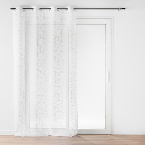 Rideau Voilage à Œillets "Louxor" 140x240cm Blanc (1/5)