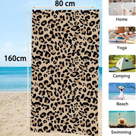 Asciugamano in microfibra，Asciugamano da spiaggia，160 x 80 cm，Asciugamano da bagno，Asciugamano da bagno ad asciugatura rapida (1/5)