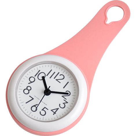 Horloge Murale Rond - Étanche IP65 - Fixation Suction ou Suspension - Pour Salle De Bain Cuisine Miroir Carrelage - 1 Pièce (1/5)