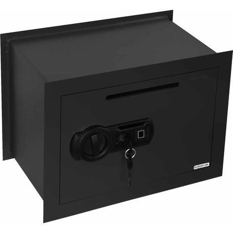 Genie Hand  Cassaforte Elettronica di Deposito con Impronta Digitale a Muro e da Armadio Piccola Cassetta di Sicurezza con Chiave Biometrica Serratura B-Class e Sistema Anti Bounce per Soldi