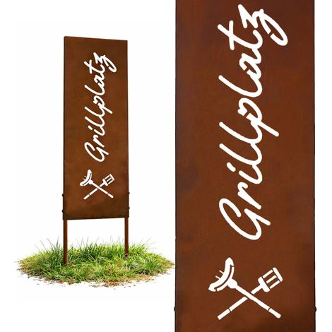 Gartenstecker mit Rostpatina - Wetterfestes Deko-Element