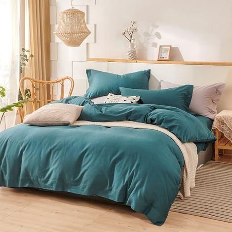 Copripiumino 220x240 Federe 65x65 cm Blu Lago (1/4)