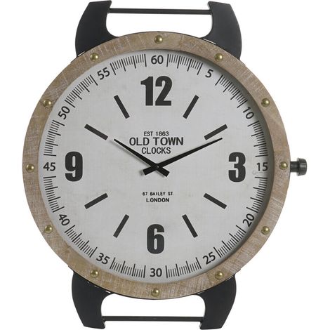 Reloj Pared Hierro Mdf 52X5X60 Blanco RE196392 (1/3)