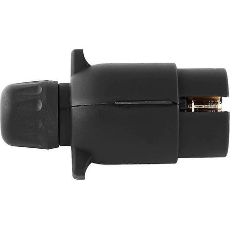 12V 7-poliger elektrischer Anhängerstecker Typ N, Kunststoff, 7-poliger Verdrahtungsadapter, schwarz
