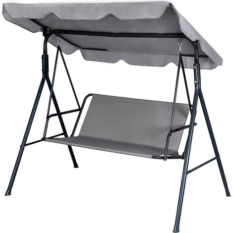 1 Stück (138 x 50 x 50 cm, grau) Schaukelsitzbezug, Gartenschaukelbezug, wasserdichter Schaukelsitzbezug, winddichter Bezug, Ersatz für Outdoor-Stuhl