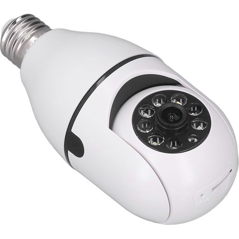 Ampoule caméra sans fil domestique 100 W, lampe intelligente HD couleur, moniteur panoramique à distance via téléphone portable (110-240 V) (1/5)