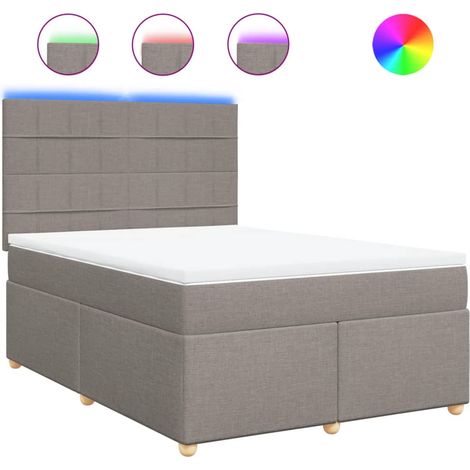 Maison Exclusive - Boxspringbett mit Matratze Taupe 140x190 cm St