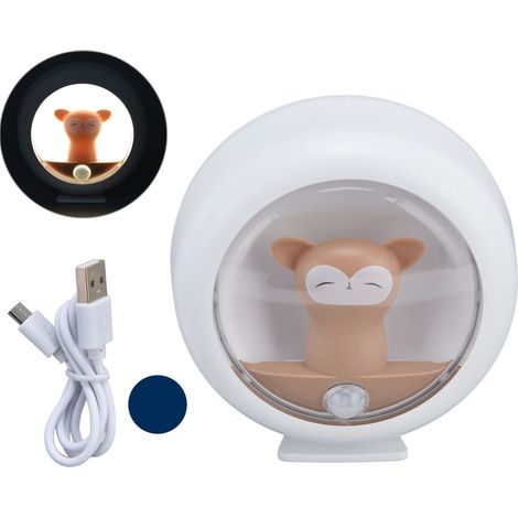 Veilleuse à détecteur de mouvement, rechargeable par USB, avec un adorable singe, lampe à induction intelligente pour chambre et armoire (1/5)