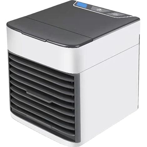 Ventilateur de bureau, petit rafraîchisseur d'air USB à brumisation, ventilateur de refroidissement pour bureau,Climatiseur Mobile Portable (1/5)