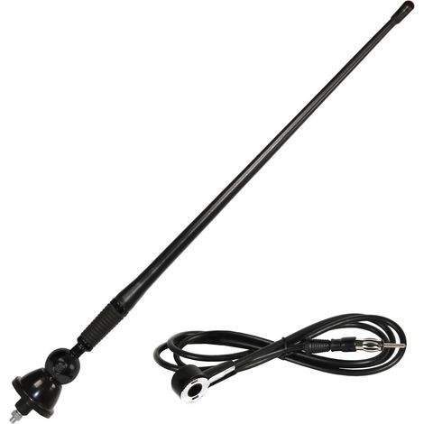 HEYNER® Autoantenne 40 cm flexibel Dachantenne - Antenne Flex 12 V FM / AM-Antenne Stabantenne für Radio passend für Mercedes-Benz VW Audi BMW etc.