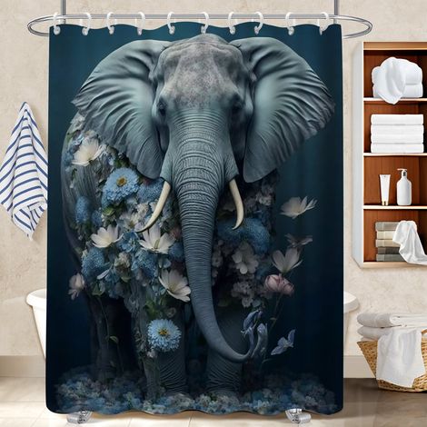 Rideau douche imperméable polyester 180x180 naturel rideau étanche pour les amateurs de déco (1/5)
