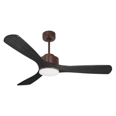 Modulo de KlassFan - Super destratificateur et ventilateur DC 132 cm Marron bois noir Lumière dimmable 25 à 40 m² (1/5)