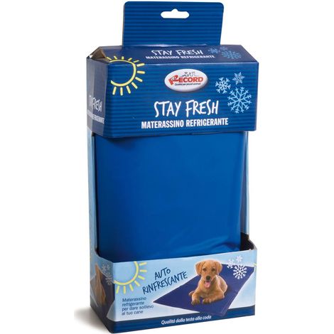 Blu - 90x50 cm: Stay Fresh tappetino refrigerante impermeabile e facile da pulire per cani