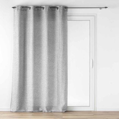 Rideau Voilage à Œillets "Loulaine" 140x280cm Gris (1/5)