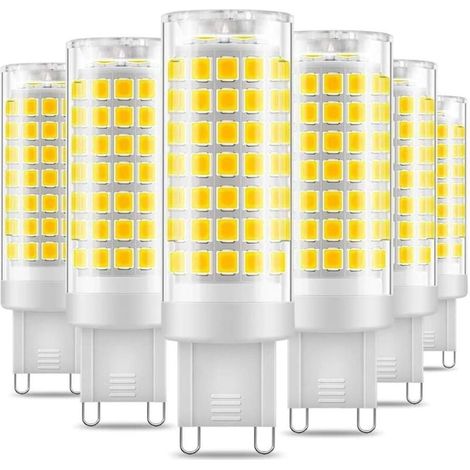 Ampoule G9 LED Blanc Froid 6000K 7W Lampes Equivalente 60W Halogène Lumière 650LM Économie d\'énergie Sans Scintillement Culot G9 Standard AC 220-240V Non-dimmable Lot de 6 (1/5)