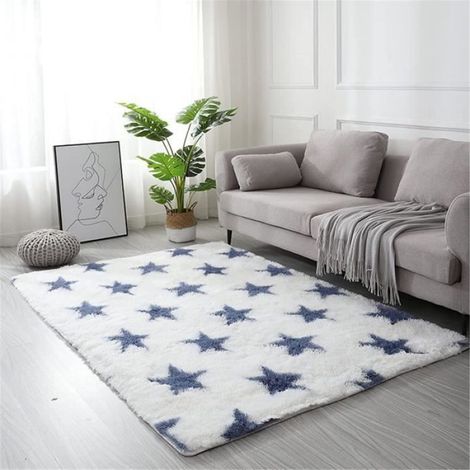 Tapis - - Motif Etoile - 80 × 160 cm - Antidérapant - Doux et Moelleux (1/4)