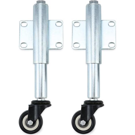 2Pcs Roulette Roulant avec Ressort, Roulettes pour Portails Lourds, Meuble et Chariot - Ø50 mm - Capacité de Charge 60 kg Chacun (1/5)