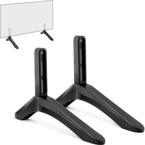 TV-Halterung, TV-Winkel für Fernseher von 32 bis 65 Zoll, TV-Halterung für flache und gebogene LCD-Fernseher bis 45 kg, Lochabstand von 22 mm bis 55 mm