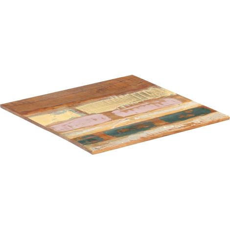 Piano Tavolo Quadrato 60x60 cm 15-16 mm in Legno di Recupero vidaXL (1/5)