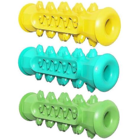 Jouet pour animaux de compagnie pour nettoyer les molaires, brosse à dents, à mâcher, jaune